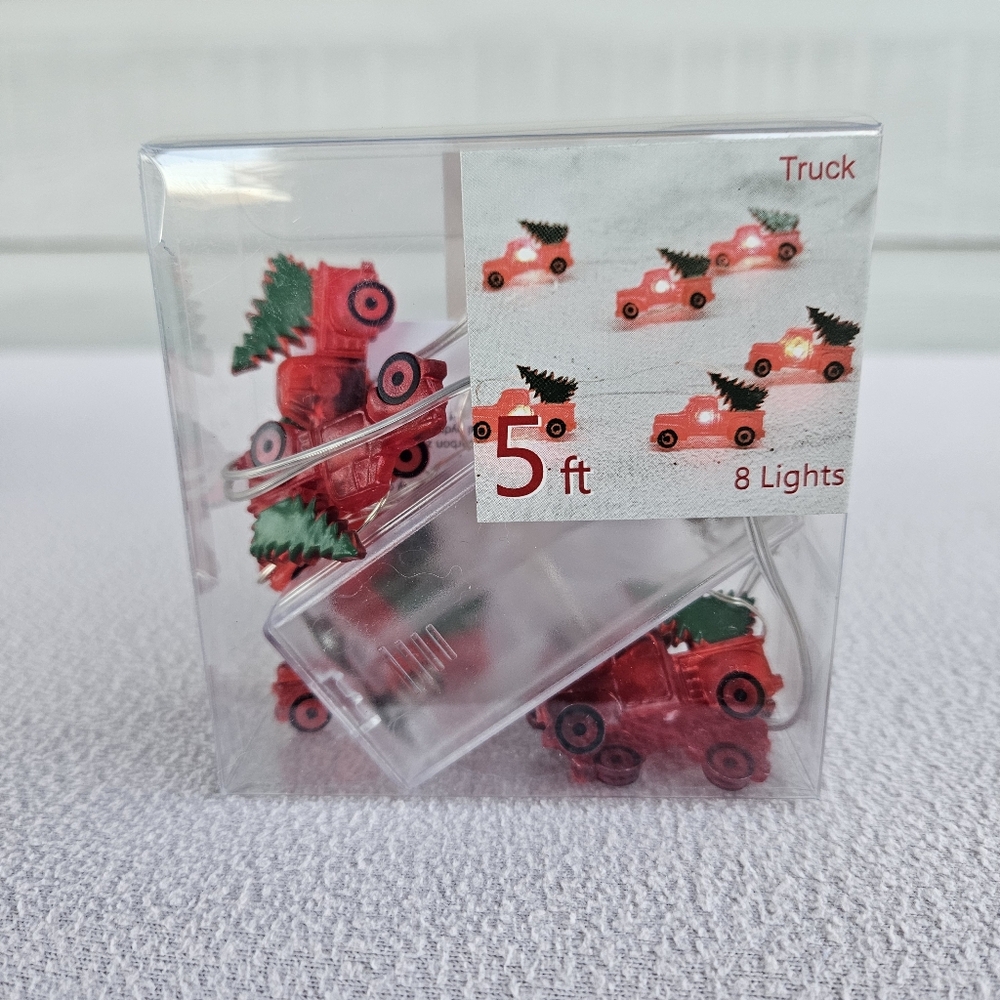 St Nicholas Square Shimmer String Lights Truck Tree Small 5ft Battery Miniature